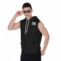 Maine Roller Derby MRD Logo Zipper-Up Sleeveless Hoodie