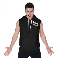 Grave Danger Roller Derby All-Over Print Zipper-Up Sleeveless Hoodie