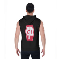 Grave Danger Roller Derby All-Over Print Zipper-Up Sleeveless Hoodie