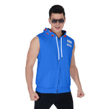 Bombshell Brigade All-Over Print Men's Zipper-Up Sleeveless Hoodie