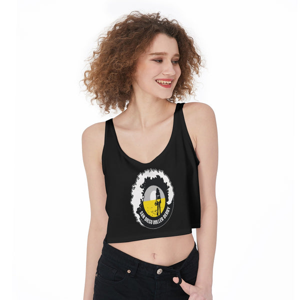 San Diego Roller Derby All-Over Print Crop-Tank Top