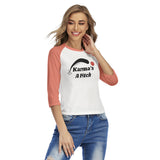 Karma's a Pitch All-Over Print Fitted Raglan Sleeves T-shirts