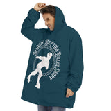 Brawlin Betties Roller Derby All-Over Print Unisex Sherpa Fleece Hoodie Blanket