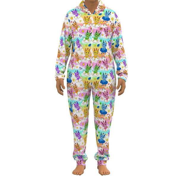 Rainbow Baphy All-Over Print Unisex Home Jumpsuit Adult Onesie