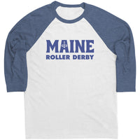 Maine Roller Derby Anchor Logo Raglan