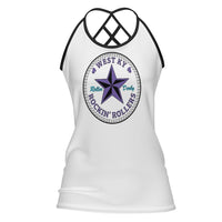 Women&#039;s Criss-Cross Open Back Tank Top West Kentucky Rockin Rollers Diamond Cutout Back Tank