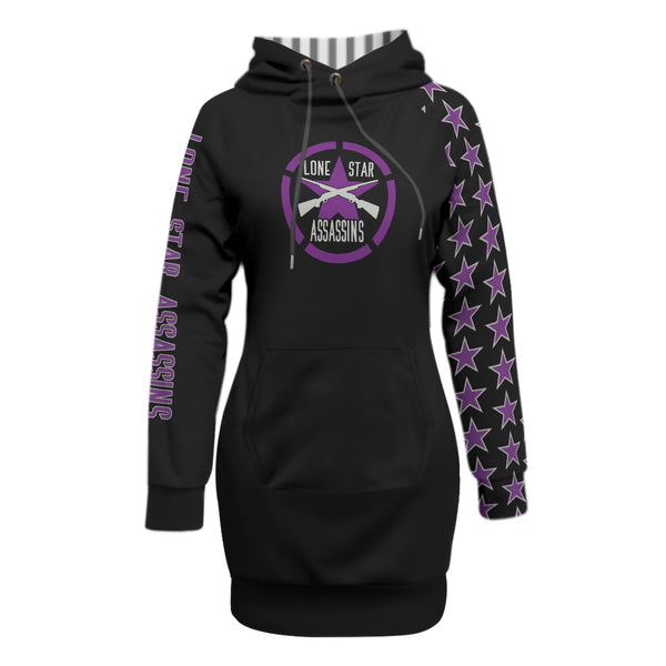 Lone Star Assassins All-Over Print Women's Pullover Hoodie With Raglan Sleeve