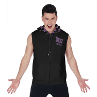 Lone Star Assassins All-Over Print Zipper-Up Sleeveless Hoodie