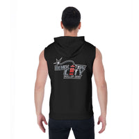 Demolition City Roller Derby All-Over Print Zipper-Up Sleeveless Hoodie