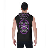 Lone Star Assassins All-Over Print Zipper-Up Sleeveless Hoodie